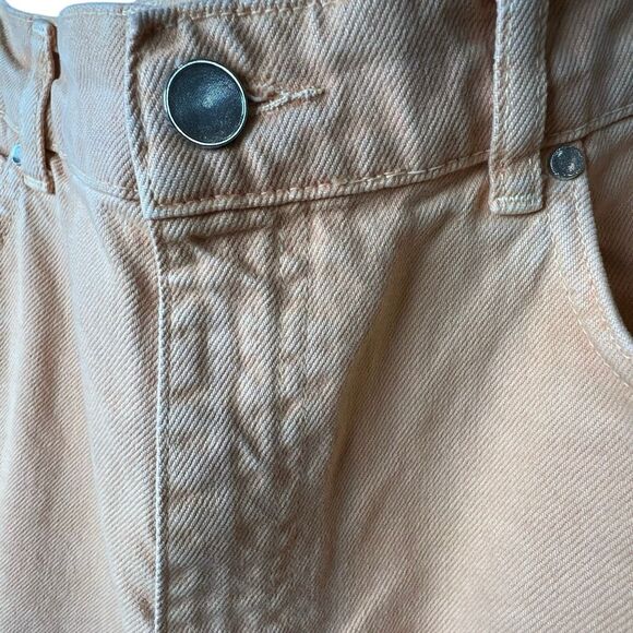 ZARA ZW Twisted Seam Wide Leg High Waist Jeans Peach Orange Size 6 US / 38 EUR - Picture 7 of 13